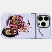 rosa und goldenes Motorrad Case-Mate iPhone Hülle (Rückseite (Horizontal))