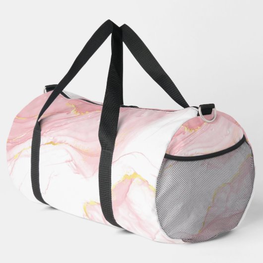 Rosa und goldenes Muster Duffle Bag (Rechte Ecke)