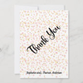 Rosa und goldenes Overlay Personalisiert Danke, Ka Dankeskarte (Vorderseite)