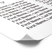 Rosa und goldfarbene 12 Tische Hochzeitskarte Poster (Ecke)