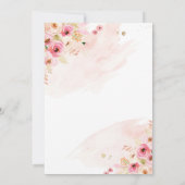 Rosa und goldfarbene Ballerina Babydusche Einladung (Rückseite)