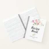 Rosa und goldfarbene Blumenzwiebeln Notizblock (Innenseite)