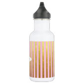 Rosa und goldfarbene Flasche Wasser mit Name Edelstahlflasche (Rechts)
