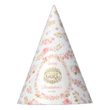 Rosa- und Goldfarbene Floral-Girl-Baby-Party