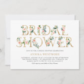 Rosa und goldfarbene Forelle Brautparty Einladung (Vorderseite)