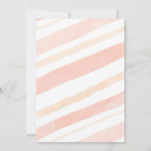 Rosa und goldfarbene Kürbis-Babydusche Wasserfarbe Einladung (Rückseite)