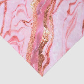 Rosa und goldfarbene Marmorplatte Seidenpapier (Detail)