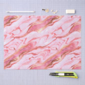 Rosa und goldfarbene Marmorplatte Seidenpapier (Handwerk)