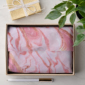Rosa und goldfarbene Marmorplatte Seidenpapier (Geschenk)