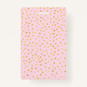 Rosa und goldfarbene Polka Dot Individuelle Name O Ausweis (Rückseite)