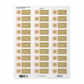 Rosa und goldfarbene Quilfolienmonogramm (Vorne)
