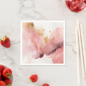 Rosa und goldfarbener Marmor Serviette (Beispiel)