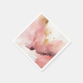 Rosa und goldfarbener Marmor Serviette (Ecke)