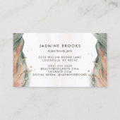 Rosa und goldfarbener Pinselstrich Visitenkarte (Rückseite)