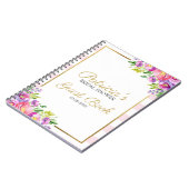 Rosa und goldfarbenes Brautparty Gästebuch Notizblock (Linke Seite)