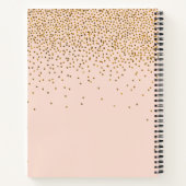 Rosa und goldfarbenes Brautparty Rezept Notizbuch (Rückseite)