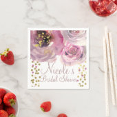 Rosa und goldfarbenes Brautparty Serviette (Beispiel)