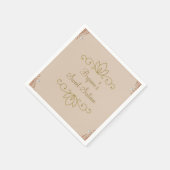Rosa und goldfarbenes elegantes Party Serviette (Ecke)
