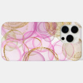 rosa und goldfarbenes Muster Case-Mate iPhone Hülle (Rückseite (Horizontal))