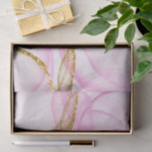 rosa und goldfarbenes Muster Seidenpapier (Geschenk)