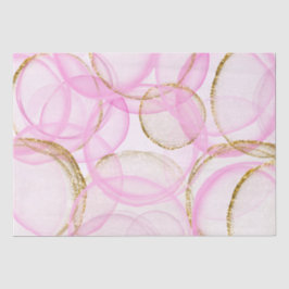 rosa und goldfarbenes Muster Seidenpapier