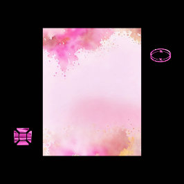 Rosa und goldfarbenes Scrapbook