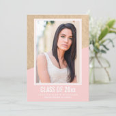 Rosa- und Goldfolie | Einstufungen Einladung (Stehend Vorderseite)