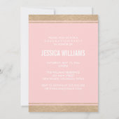 Rosa- und Goldfolie | Einstufungen Einladung (Rückseite)