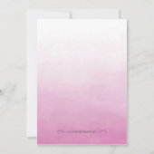 Rosa und Goldgeburtstags-Einladung Einladung (Rückseite)