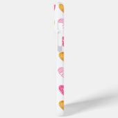 Rosa und goldgespiegelte Herzen Case-Mate iPhone Hülle (Rückseite / Links)