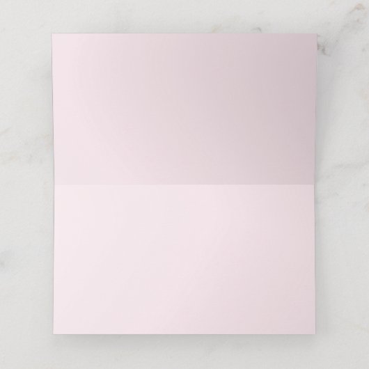 Rosa und goldgestreift florale Moderne Religiöse Platzkarte (Innenseite Aufgefaltet)