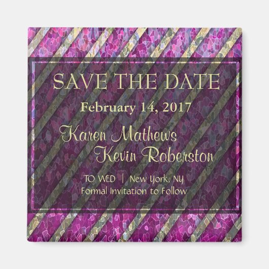 Rosa und goldgestrichen magnet (Vorne)