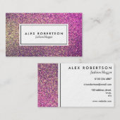 Rosa und GoldGlitter ombre Visitenkarte (Vorne/Hinten)