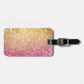 Rosa und GoldGlitterblick Gepäckanhänger (Vorderseite horizontal)