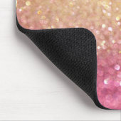 Rosa und GoldGlitterblick Mousepad (Ecke)