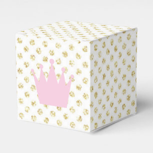 Rosa und GoldGlitzer-Prinzessin Crown Favor Box Geschenkschachtel
