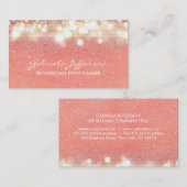 Rosa und GoldGlitzerChic Visitenkarte (Vorne/Hinten)