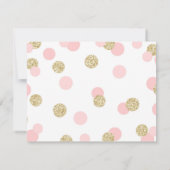 Rosa und GoldGlitzerConfetti danken Ihnen Karten (Rückseite)