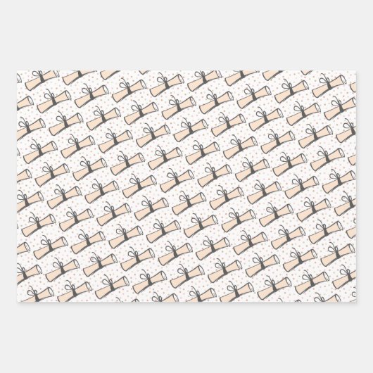 Rosa und Goldklasse des Abschlusses Geschenkpapier Set (Vorderseite 3)