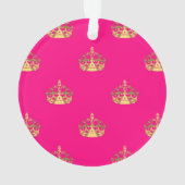Rosa- und Goldkronenmuster Ornament (Rückseite)