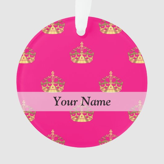 Rosa- und Goldkronenmuster Ornament (Vorderseite)