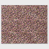 Rosa und Goldleopard Geschenkpapier (Flach)