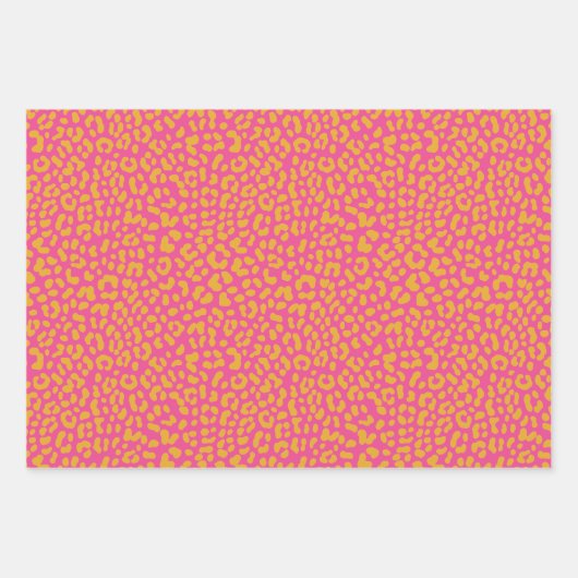 Rosa und Goldleopard Geschenkpapier Set (Vorderseite 3)