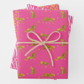 Rosa und Goldleopard Geschenkpapier Set (Beispiel)