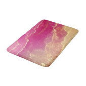 Rosa und Goldmarmor Elegant Badematte (Schrägansicht)