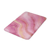 Rosa und Goldmarmor Elegant Badematte (Schrägansicht)