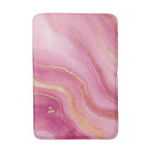Rosa und Goldmarmor Elegant Badematte (Vorderseite Vertikal)