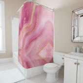 Rosa und Goldmarmor Elegant Duschvorhang (Beispiel)