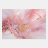 Rosa und Goldmarmor Elegant Geschenkpapier Set (Vorderseite 2)