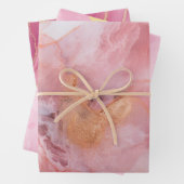 Rosa und Goldmarmor Elegant Geschenkpapier Set (Beispiel)